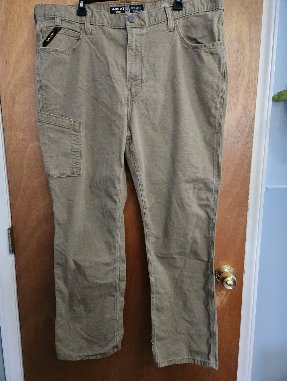 Ariat Rebar Relaxed Fit Straight  Work Pants Men’s 42x32 Khaki Tan - Picture 2 of 10